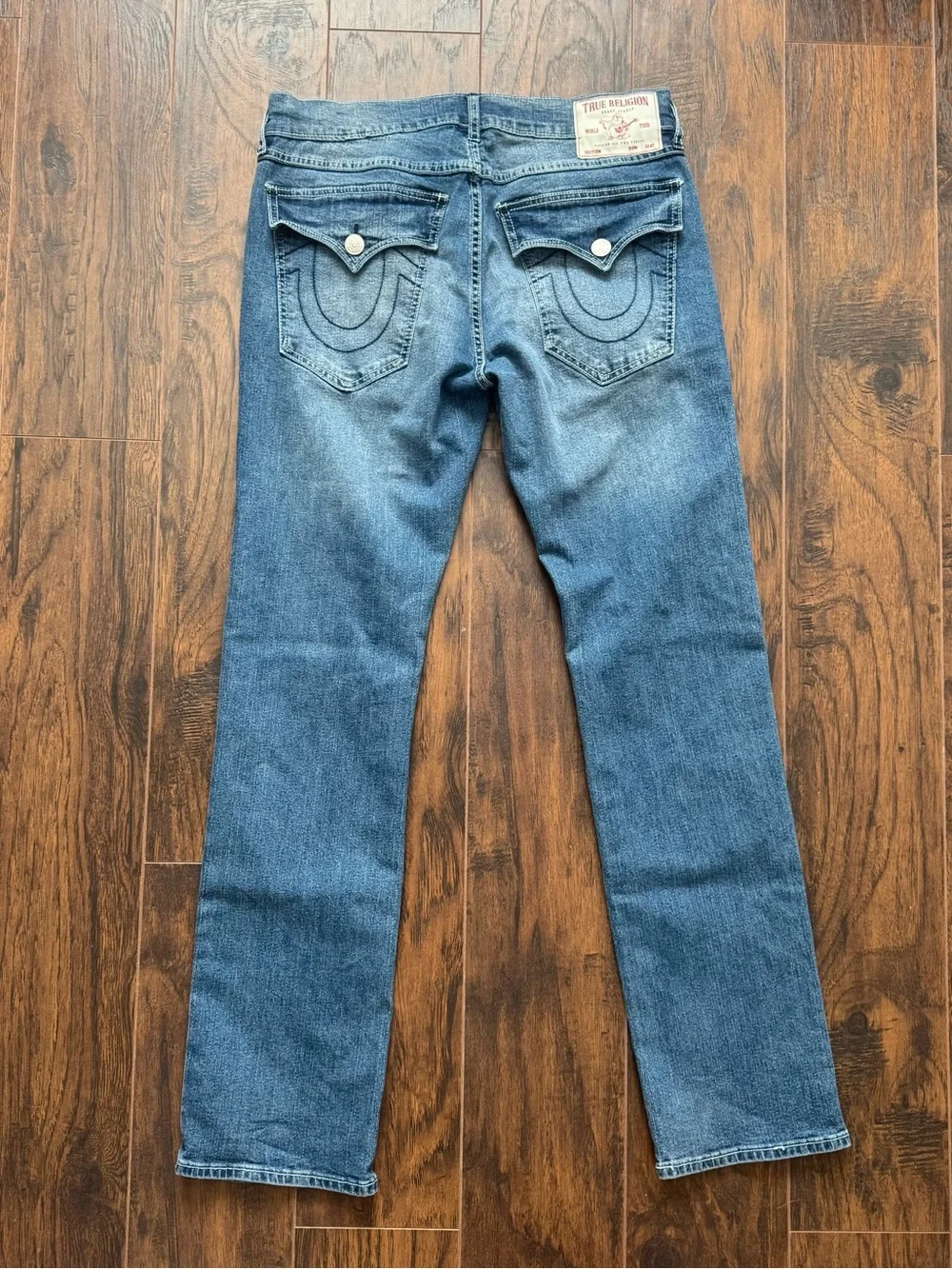 True Religion Size 32 Ricky Flap Straight Jeans